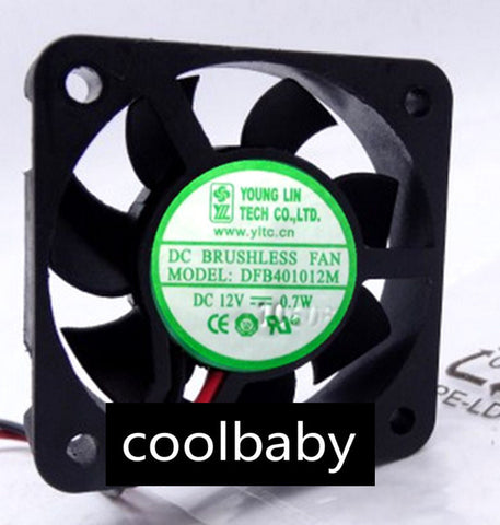 YOUNG LIN DFB401012M Fan DC 12V 0.7W 40*40*10mm 2 Pin