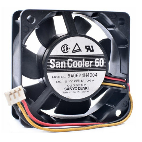 san cooler 60 9A0624H4D04 6cm 6025 60x60x25mm 24V 0.06A 3pin cooling fan