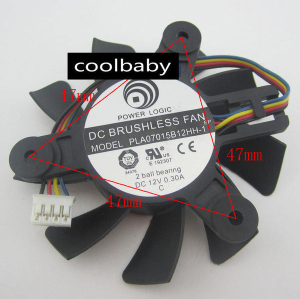 PLA07015B12HH-1 Graphics card cooling fan DC12V 0.3A 4Pin