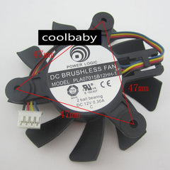 PLA07015B12HH-1 Graphics card cooling fan DC12V 0.3A 4Pin