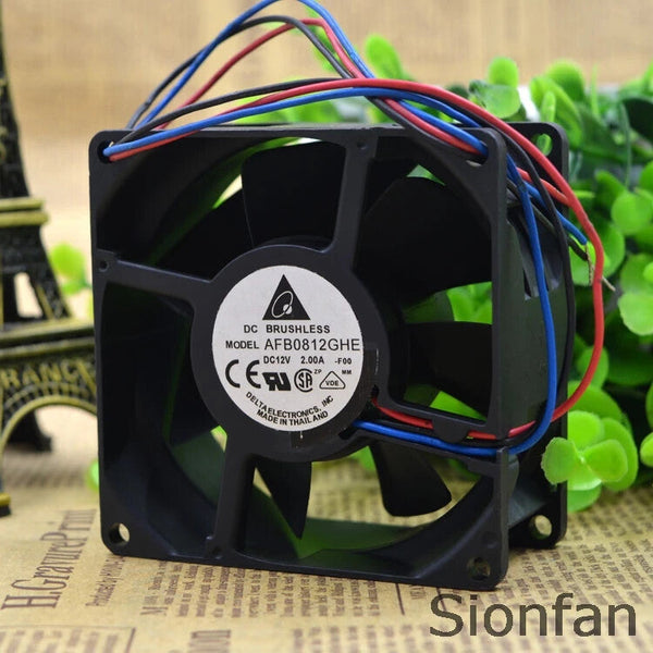 For Delta Delta AFB0812GHE-F00 DC Fan 12VDC 80X80X38MM