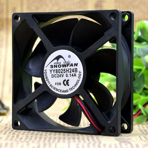 SNOWFAN YY8025H24B 8025 8cm 24V 0.14A Motor protection cooling fan