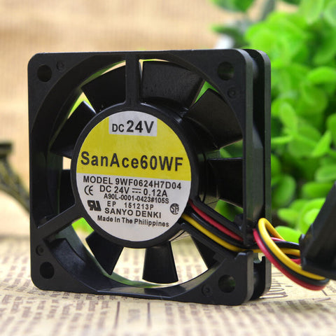 Sanyo 9WF0624H7D04 fan 24V 0.12A 60*60*15mm 3pin