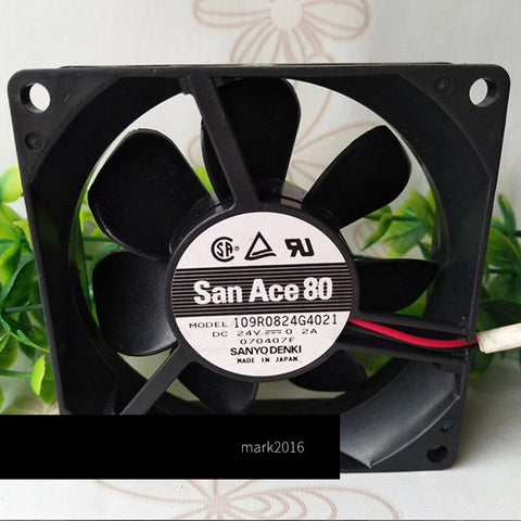 SANYO 109R0824G4021 24V 0.2A 8CM 80*80*25MM two wire inverter cooling fan