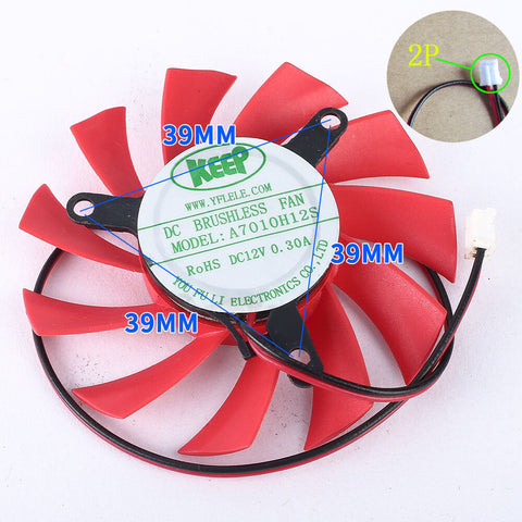 KEEP A7010H12S Graphics card cooling fan DC12V 0.3A 2Pin