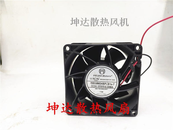 PELKO MOTORS Fan R8038M24BPLB1S-7 DC24V 0.338A 8038 8CM 2 Wire fan
