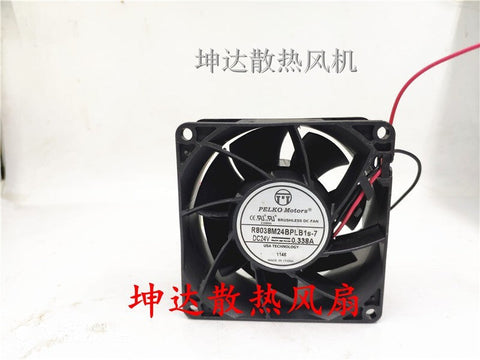 PELKO MOTORS Fan R8038M24BPLB1S-7 DC24V 0.338A 8038 8CM 2 Wire fan