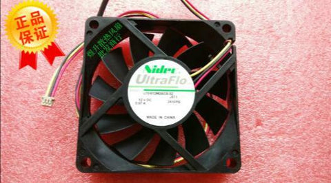Nidec 70*70*15 U70R12MS6CB-52 DC12V 0.07A 3 wire 7CM cooling fan