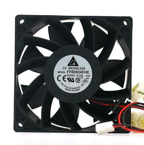 For Delta FFB0924EHE 9238 DC 24V 0.75A 2-wire -pin server inverter cooling
