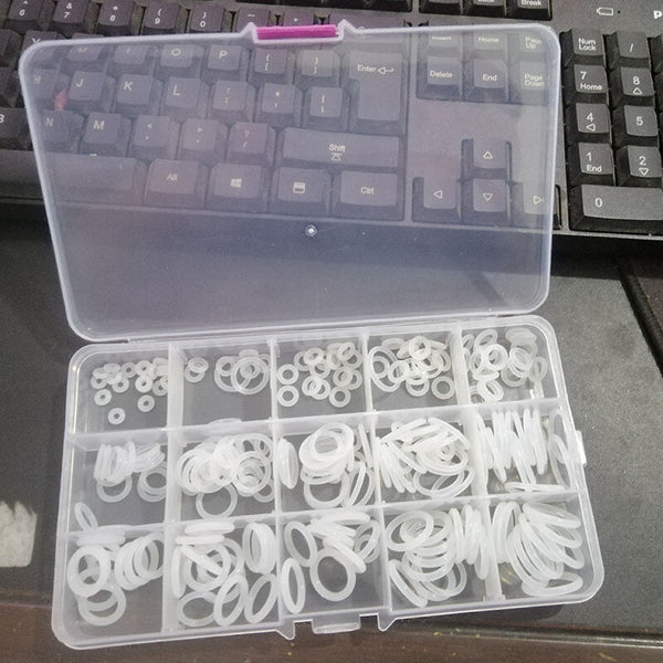 15 Sizes Silicone Rubber Gasket O Ring Kit O-Ring Washer Seals Assortment 225Pcs