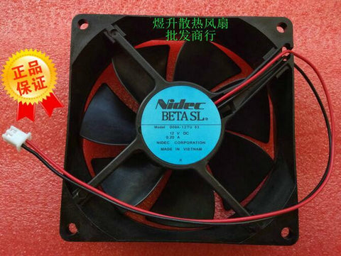 Nidec 9025 D09A-12TU 03 DC12V 0.20A 9CM 90*90*25MM 2 wire inverter fan