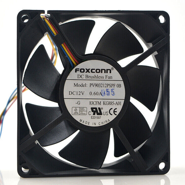 FOXCONN PV903212PSPF 0B fan 12V 0.60A 4wire 90*32mm