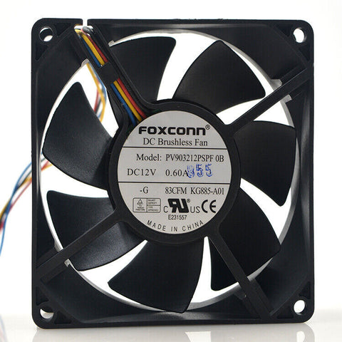 FOXCONN PV903212PSPF 0B fan 12V 0.60A 4wire 90*32mm