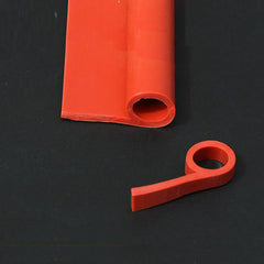 Silicone Rubber P Profile Sealing Strip Red P-Type High Temp Oven Steam Seals