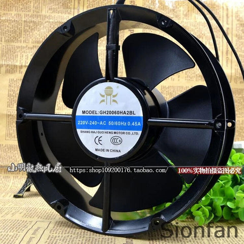 For GH20060HA2BL chassis cooling fan 20cm AC 220V ball bearing axial fan