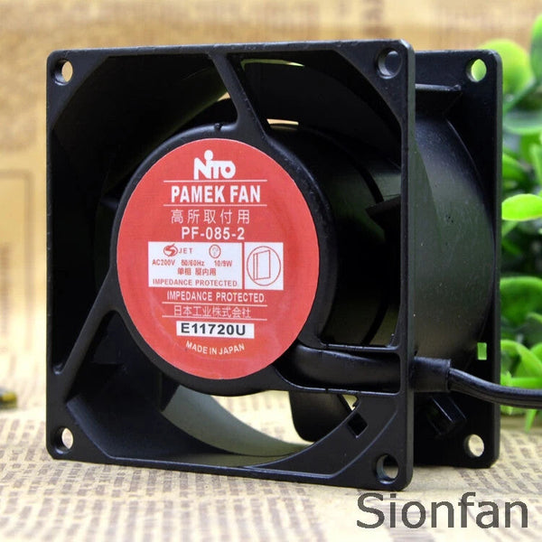 For NITO PAMEK FAN PF-085-2 200V 10/9W 8CM 8038 High temperature cooling fan