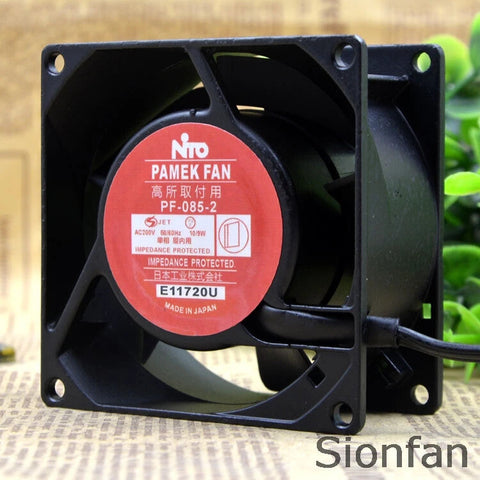 For NITO PAMEK FAN PF-085-2 200V 10/9W 8CM 8038 High temperature cooling fan