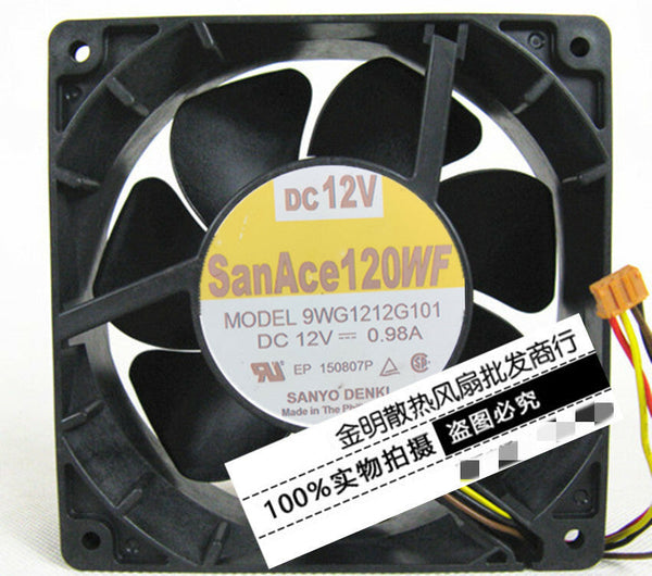 SANYO 12CM 9WG1212G101 12V 0.98A cooling equipment cooling fan 120*120*38MM