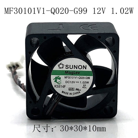 SUNON MF30101V1-Q020-G99 30X30X10 3CM DC 12V 1.02W Projector Cooling Fan