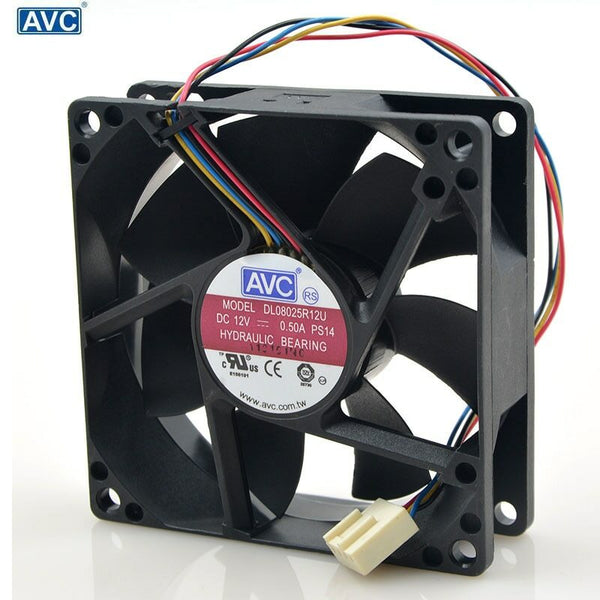 for AVC DL08025R12U 8025 80mm x 80mm x 25mm12V 0.50A PWM 4pin