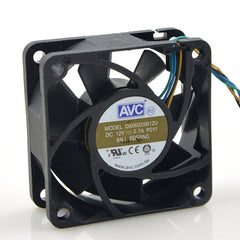 2pcs AVC DS06025B12U 6025 DC 12V 0.7A 4 -pin PWM cpu pc case cooling fan