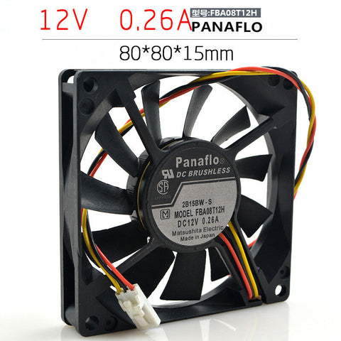 Panaflo FBA08T12H 12V0.26A 8cm 8015 3-pin industrial cooling fan