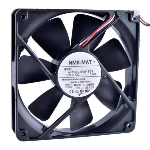 NMB 4710NL-04W-B59 120mmx25mm DC12V 0.74A 3pin cooling for chassis power supply