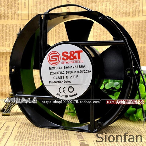 For S&T 17050 220V SAH1751S6A 17CM Chassis Fan Cabinet Fan SAH1751B6A