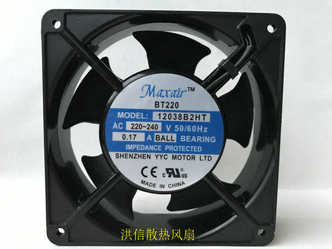 Maxair BT220 12038B2HT AC220-240V 50/60Hz 0.17A Industrial Cooling Fan