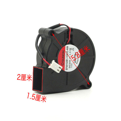 For Sunon 3D Printer Blower Fan 5015 DC 24V 0.41A EF50152B1-1C01C-A99 2pin