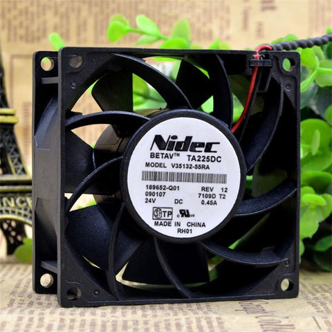 Nidec V35132-55RA 8038 24v 0.45A 8CM High Air Volume Inverter Cooling Server Fan
