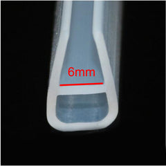 U bath shower silicone rubber glass door seal strip weather strip for 6mm glass