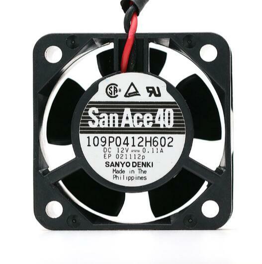 SANYO 109P0412H602 4020 12V 0.11A 4 cm 2 wire mute cooling fan