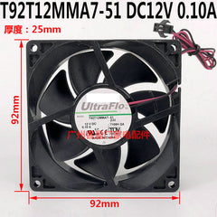 T92T12MMA7-51 DC12V 0.10A 92x92x25MM 2Lines for Refrigerator cooling fan