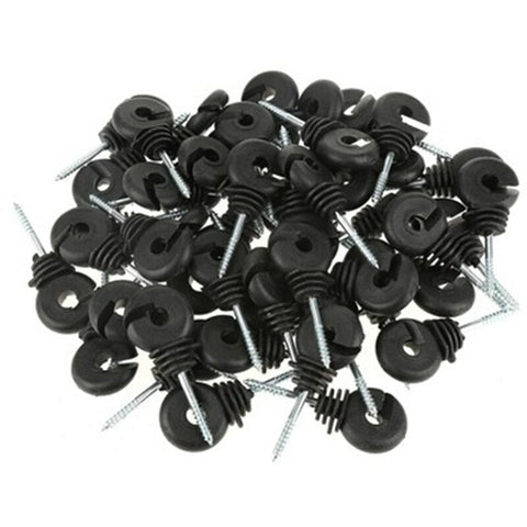 Electric Fence Offset Ring Insulator Fencing Screw In Posts Wire Safe 50Pcs