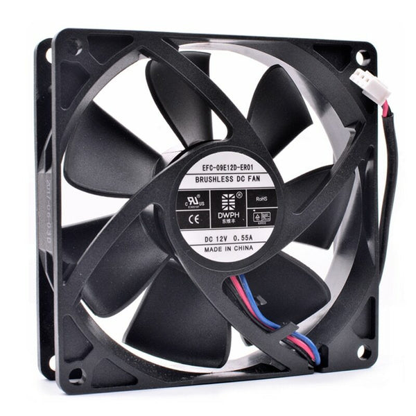 DWPH EFC-09E12D-ER01 9cm 9025 92mm fan 12V 0.55A power cooling fan 3pin