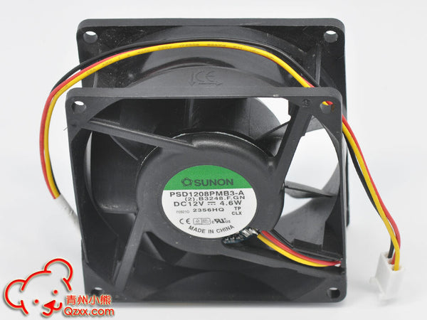 PSD1208PMB3-A Server cooling fan DC12V 4.6W 82.5CFM 3wire 80X80X38mm