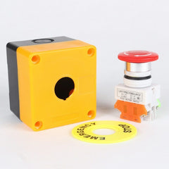Push Button Switch DPST Emergency Stop Button AC 660V 10A NO+NC LAY37-11ZS