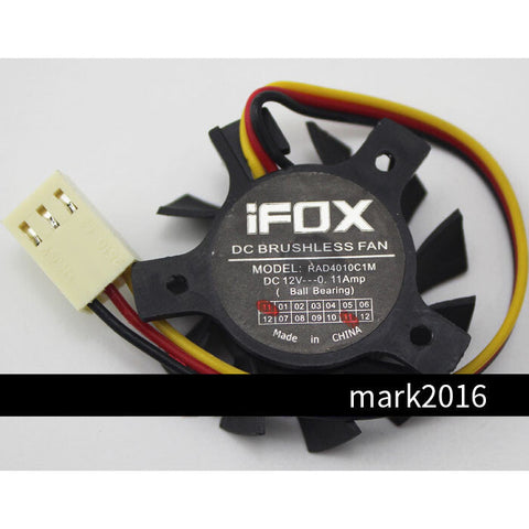 iFOX RAD4010C1M 12V soft routing industrial computer fan diameter 3.5cm 3 wires