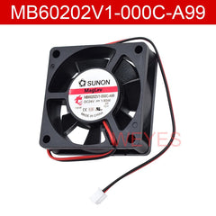For SUNON MB60202V1-000C-A99 6020 60MM DC 24V 1.8W 6CM Inverter Cooling Fan 2PIN