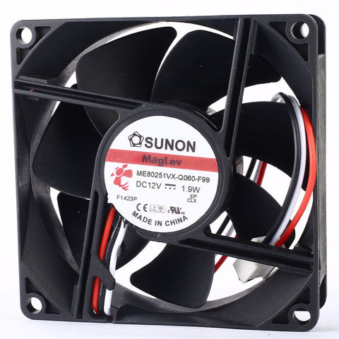 Sunon ME80251VX-Q060-F99 DC 12V 1.9W 8025 80x80x25mm 3-line 8CM Cooling Fan