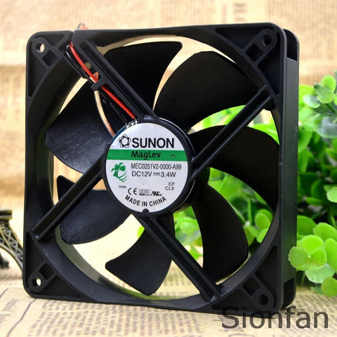 For SUNON MEC0251V2-0000-A99 12V 3.4W 12CM 12025 2-wire fan