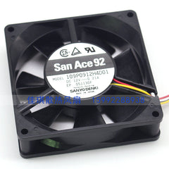 SANYO 109P0912H4D01 Daul ball cooling fan DC12V 0.21A 2.52W 3wire 90*90*25MM