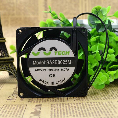 TECH SA2B8025M 220V 8CM 0.07A 2 wire double ball cooling fan