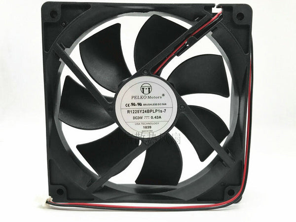 1PC PELKO Motors R1225Y24BPLP1s-7 24V 0.43A 12CM 12025 cooling fan