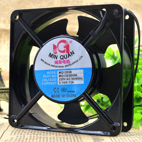 MQ12038HBL AC 220V 0.14A 22W 12038 12CM 120*120*38mm 2 Wires Cooling Fan
