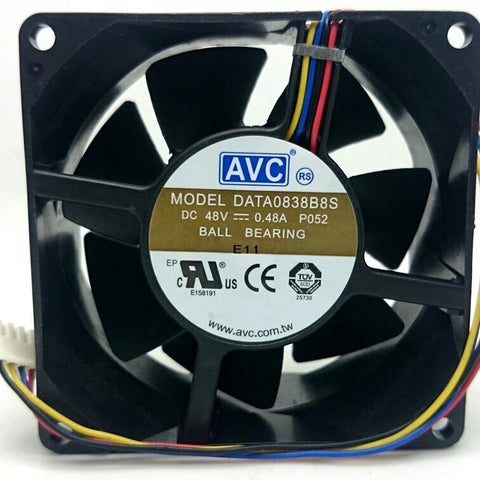 For AVC DATA0838B8S 8038 80*80*38mm DC 48V 0.48A 4-Pin sever axial cooling fan