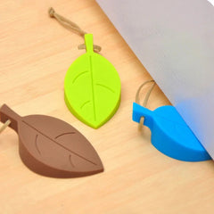 3pcs Silica gel Leaf Leaves Door Stop, Wedges, Stopper, Block, Jammer, Wedge