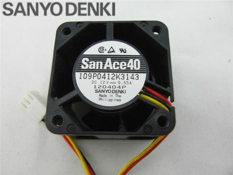 SANYO 109P0412K3143 12V 4028 0.55A 3 line fan