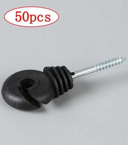Electric Fence Offset Ring Insulator Fencing Screw In Posts Wire Safe 50Pcs